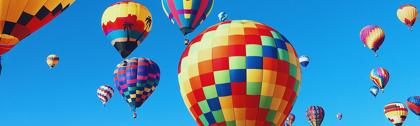 Image of colourful hot air balloons