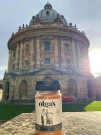 olgas fine food jar in front of the radcliffe camera